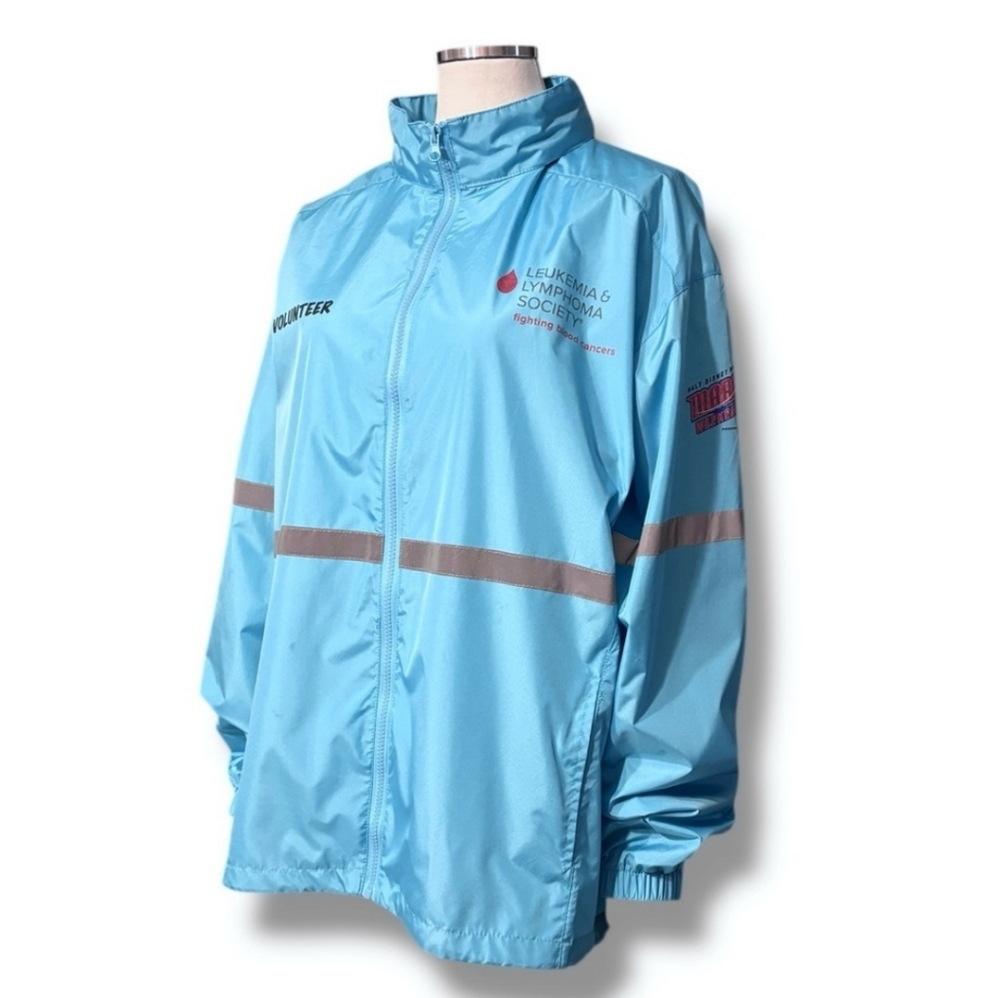 DISNEY Lightweight Blue Windbreaker 2017 WDW Marathon Weekend Volunteer Uniform